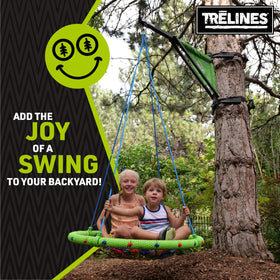 Trelines SkyStand platform swing ready for kids and adults to enjoy safe, versatile swinging