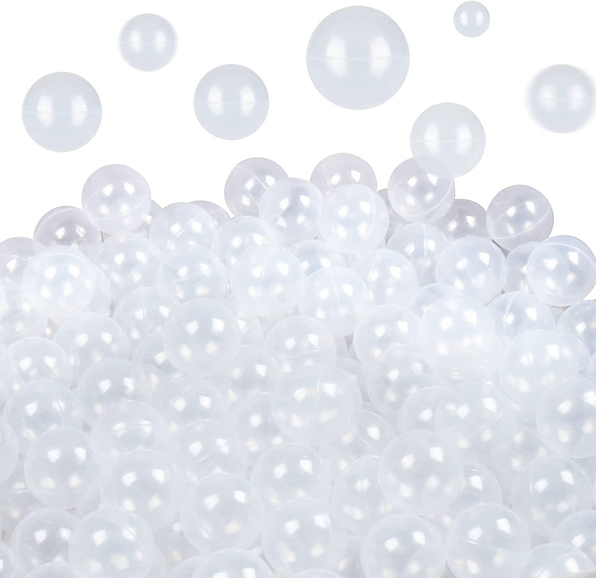 TrendBox 100 Ocean Balls transparent pack for ball pit play and visibility.