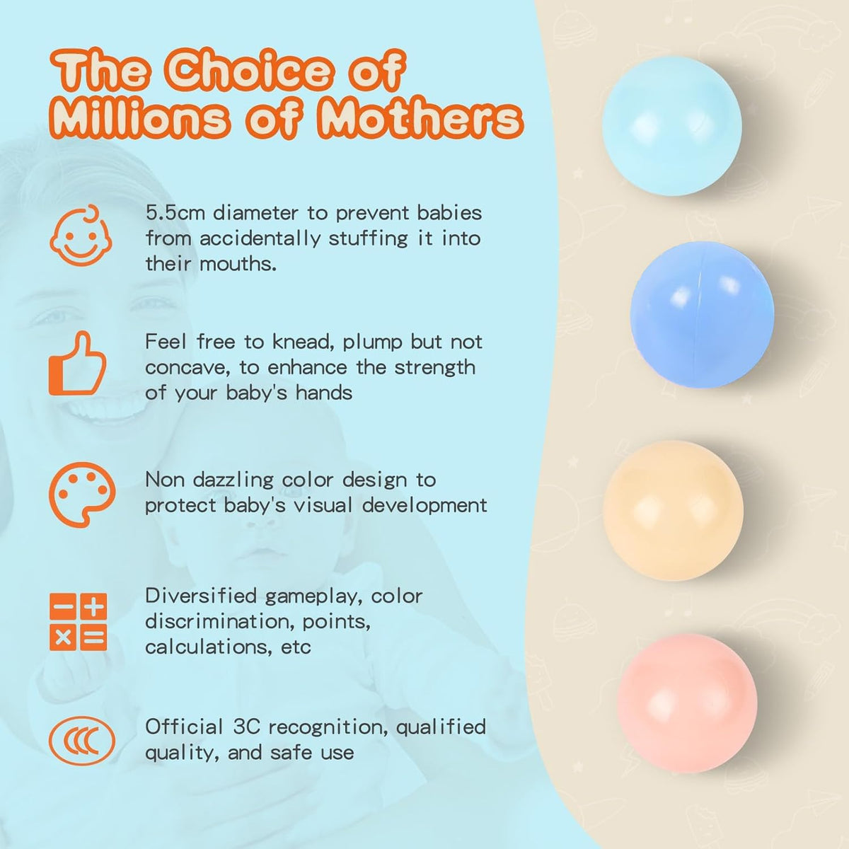 TrendBox balls in tent or pool for sensory exploration.