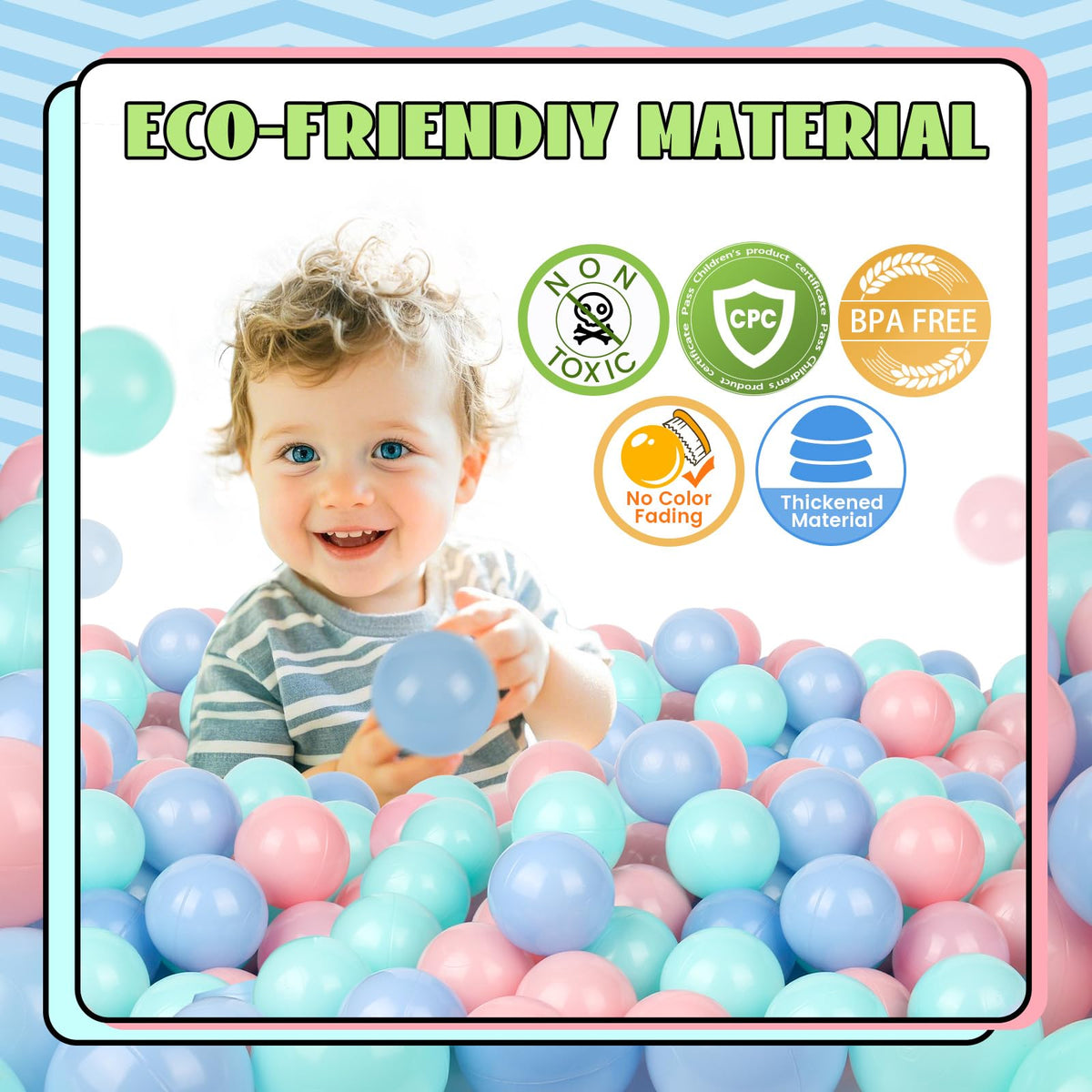 TrendBox colorful balls closeup showcases vibrant hues ideal for creative play.