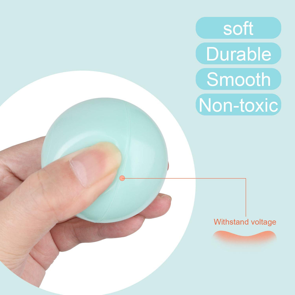 TrendBox Macaron Ocean Ball suitable for baby pools and indoor play spaces