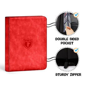 Trendiphy binder with premium zipper closure secures your collection.