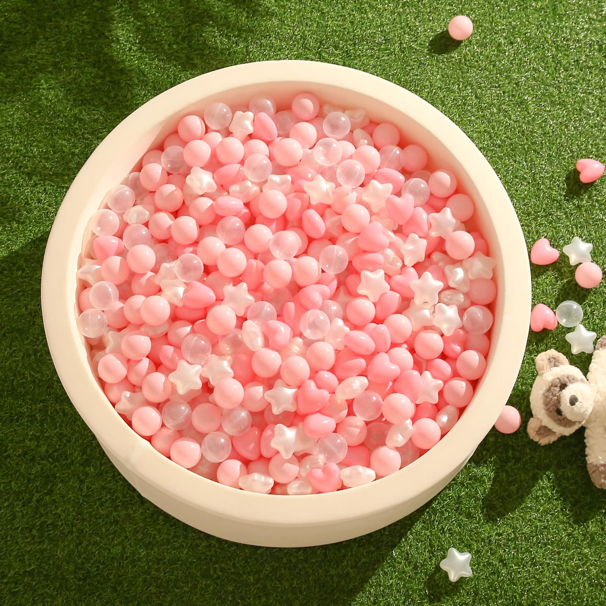 TRENDPLAY ball pit balls hearts: colorful shapes for sorting and early motor skills