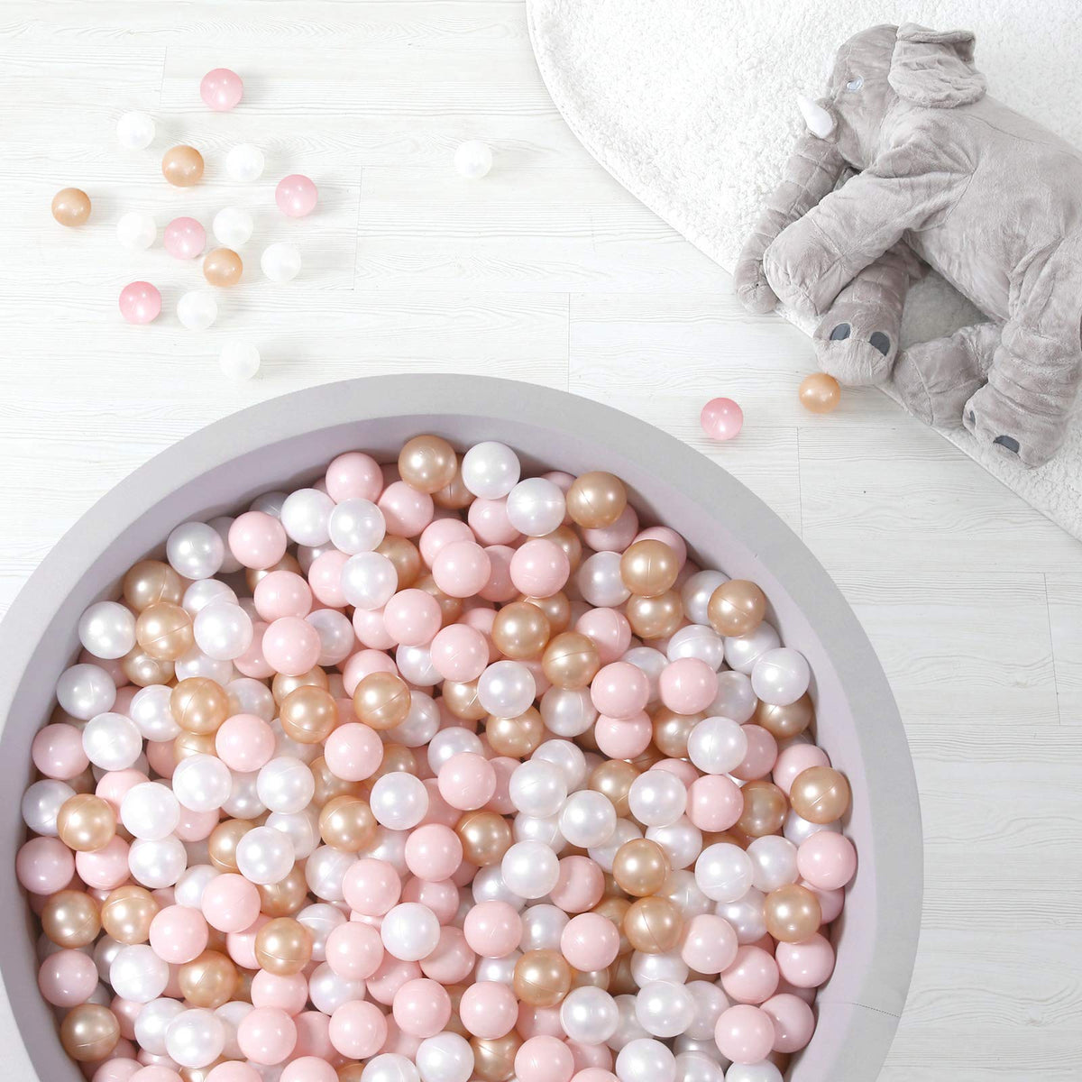 TRENDPLAY pink and pearl brown ball pit balls brighten toddler playtime.