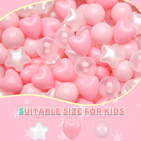 TRENDPLAY ball pit balls pink pearl white mix: vibrant color variety for visuals
