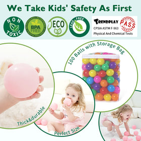 TRENDPLAY bright color balls ideal for kid-friendly pools and decor.