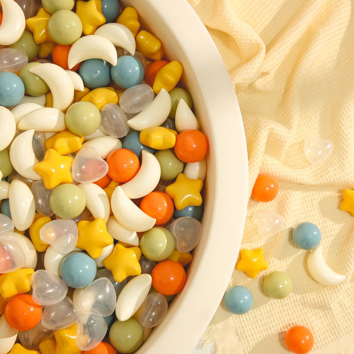 TRENDPLAY moon-shaped balls add variety for sensory exploration