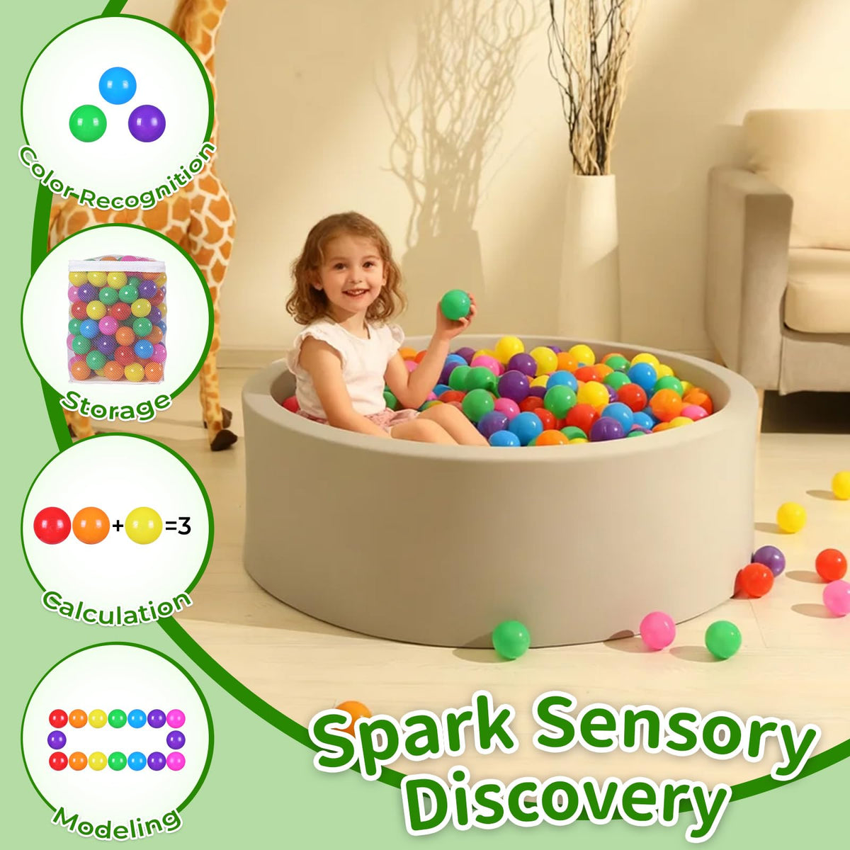 TRENDPLAY non-toxic balls with no odor suitable for kids.