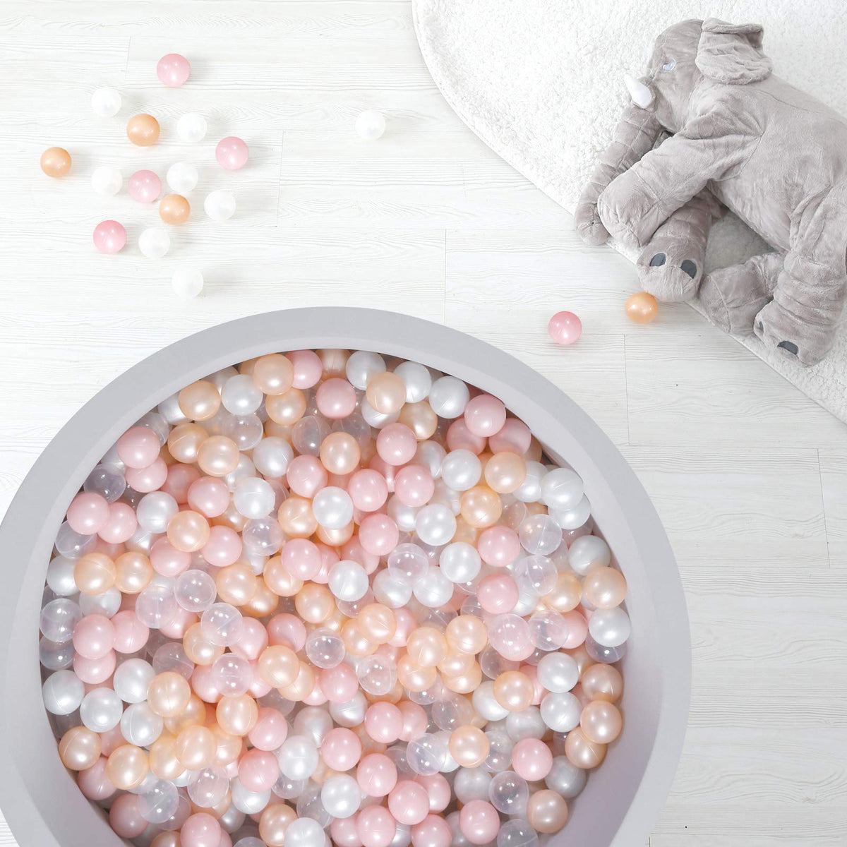 TRENDPLAY pink plastic ball pit balls promote safe, colorful toddler play.