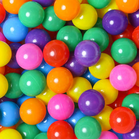 TRENDPLAY plastic balls in a 100-pack for ball pits and play areas.