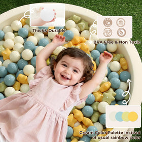 TRENDPLAY 200-piece mix of star and round balls for parties and gifts