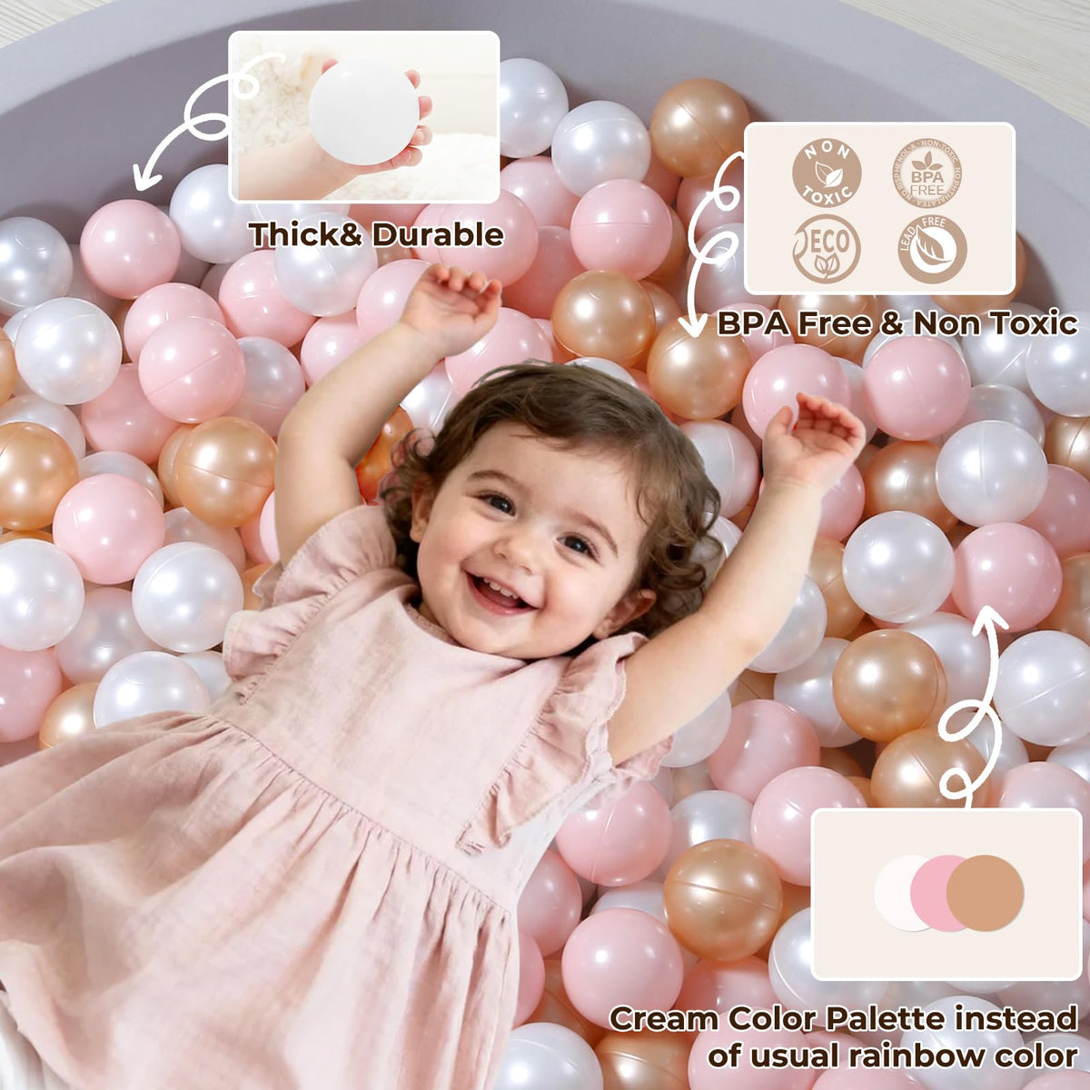 TRENDPLAY sensory-play balls stimulate exploration and imagination.