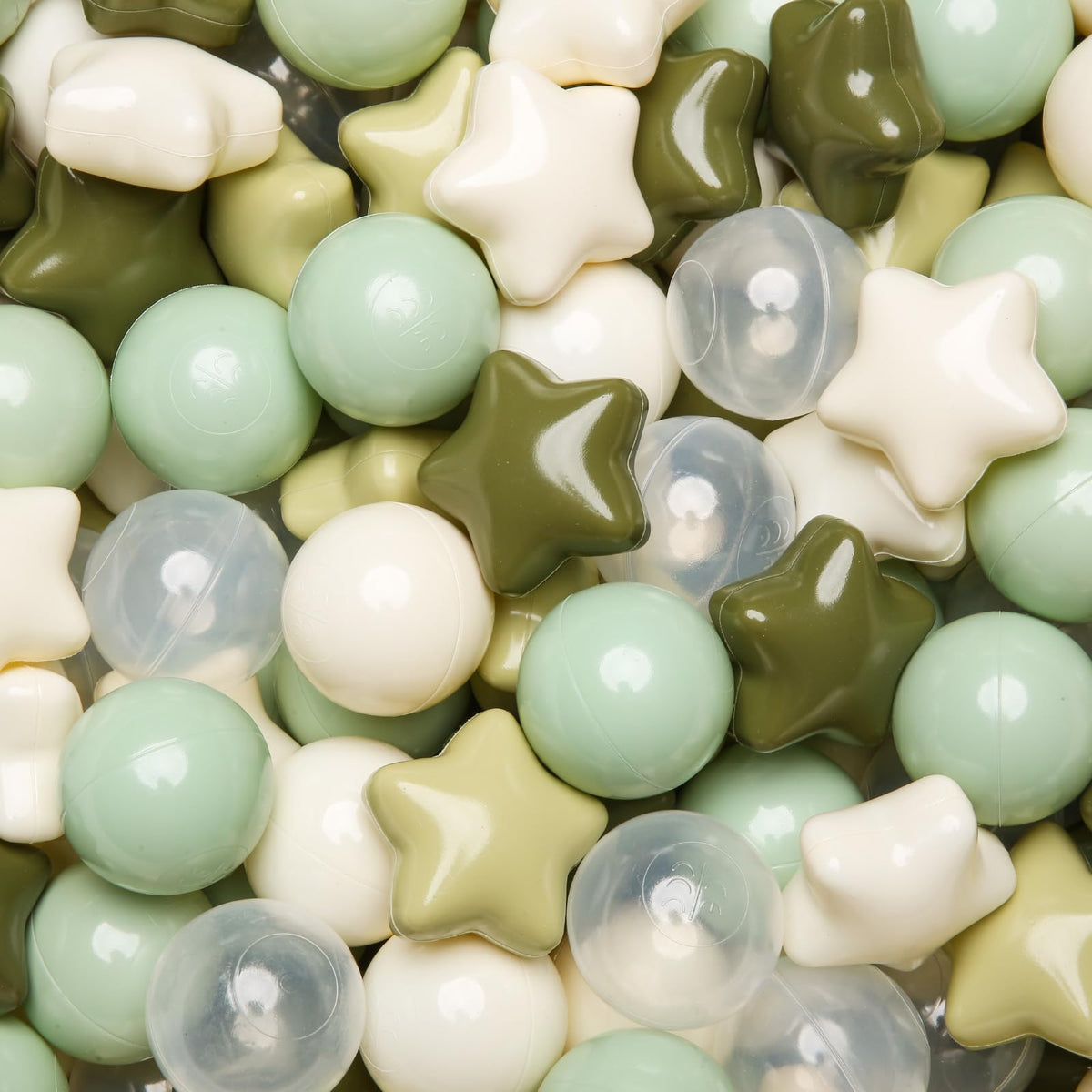 TRENDPLAY star ball pit balls in green with 200pcs for safe toddler play