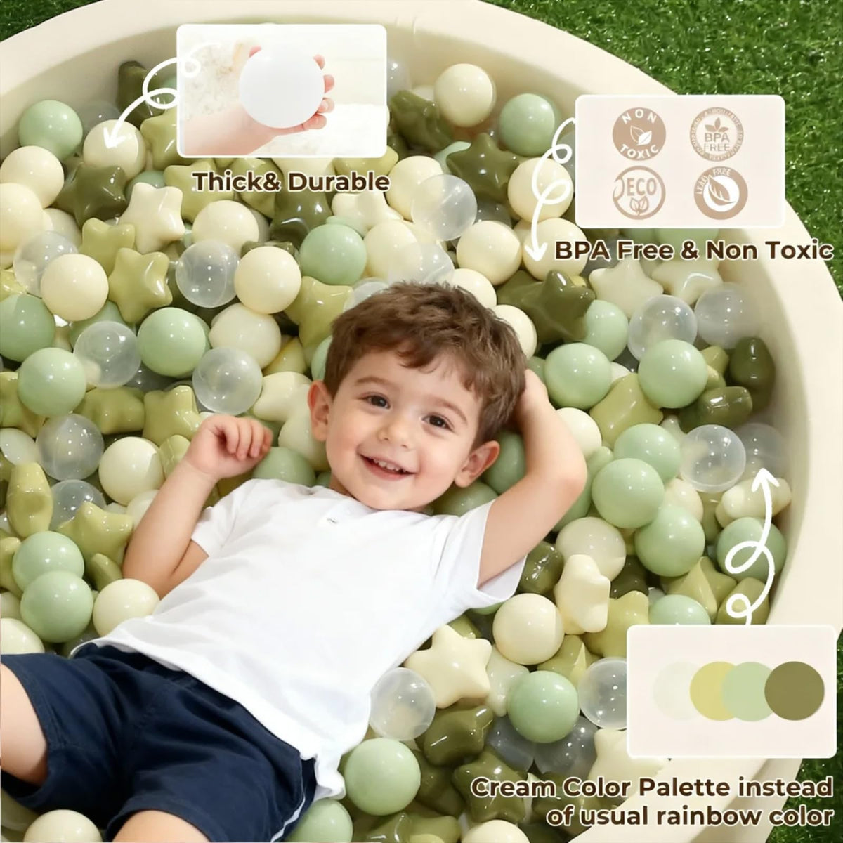 TRENDPLAY star-shaped balls placed in a play area encouraging imaginative exploration