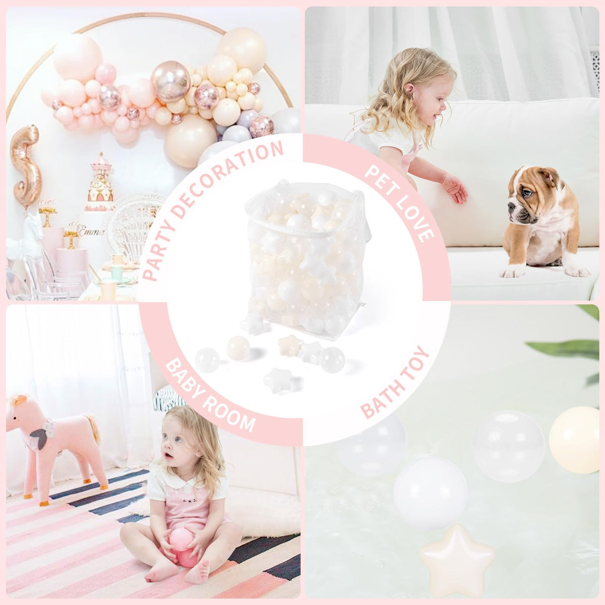 TrendPlay Star Ball Pit Balls toddler-friendly and easy grip