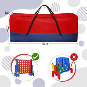 TRESSON Giant Connect 4 duffle bag open zipper for easy packing