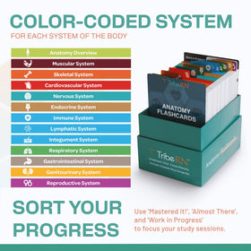 TribeRN durable flashcards resist wear for long-lasting study sessions.
