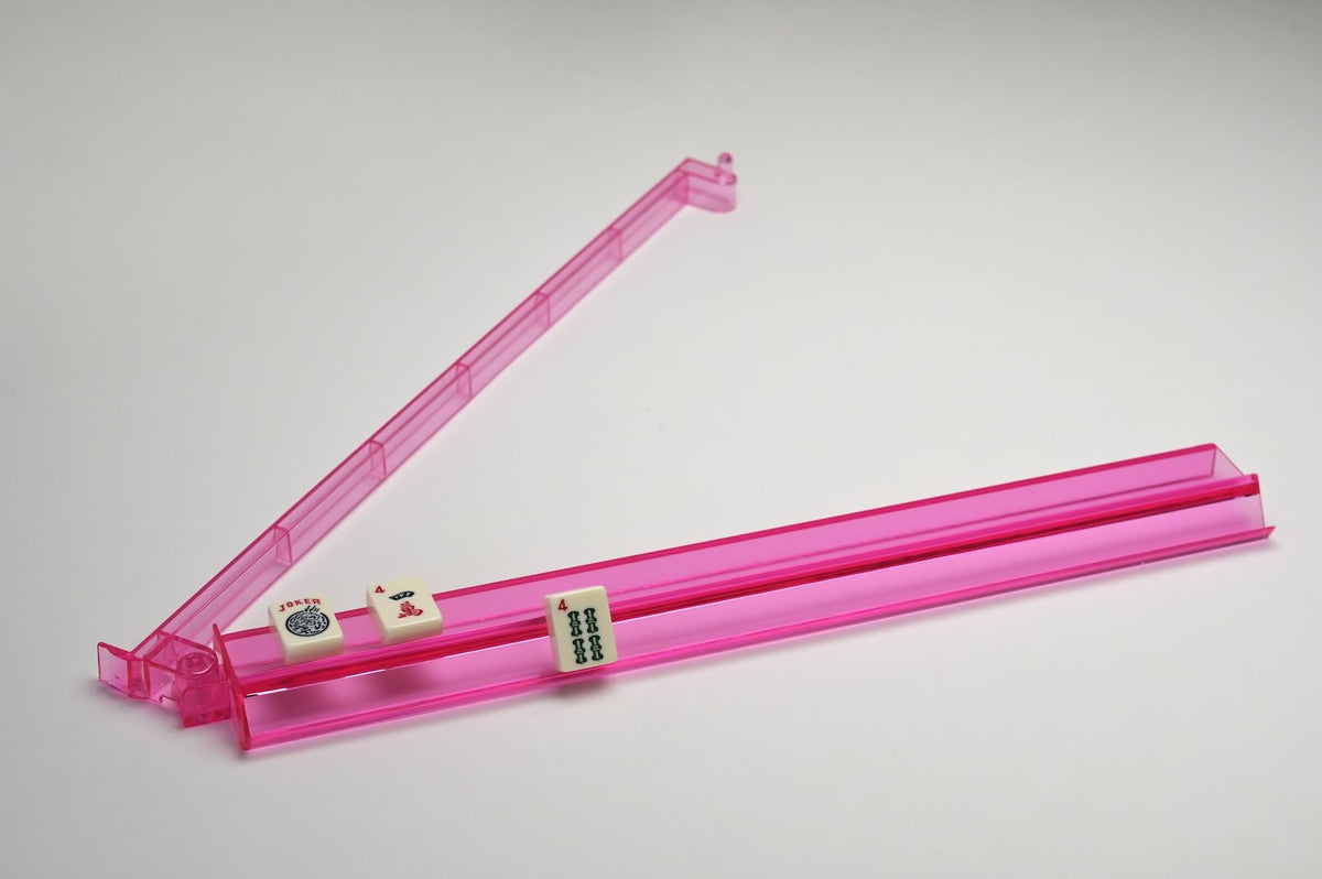 TRICLOOOVER pink mahjong rack with 18.5-inch dimensions fits standard tiles