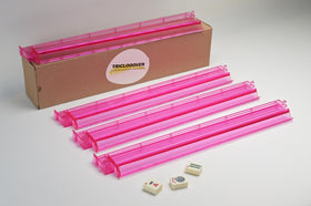 TRICLOOOVER pink mahjong rack assembly keeps tiles neatly organized during play