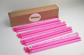 TRICLOOOVER pink mahjong rack highlighting tiles on a tidy display
