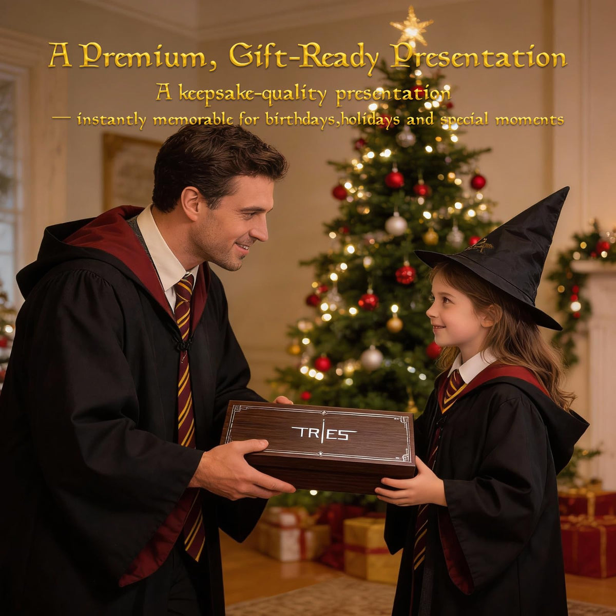 Tries Wizard Wand gift box makes a memorable birthday or cosplay gift.