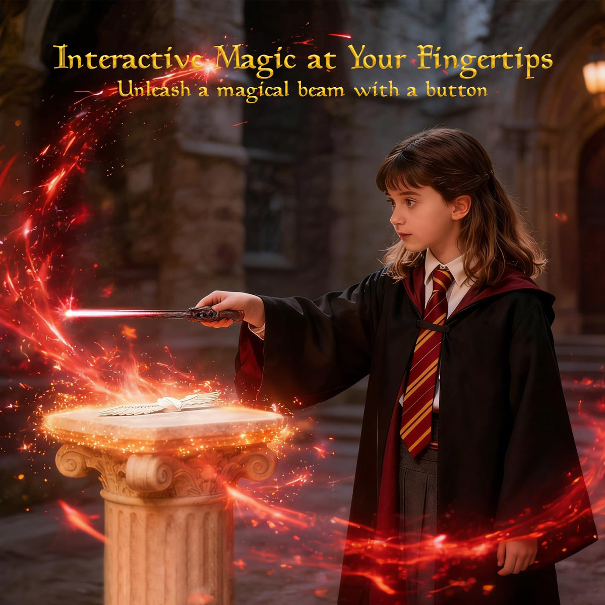 Tries Wizard Wand magnetic wing base doubles as a display accent.