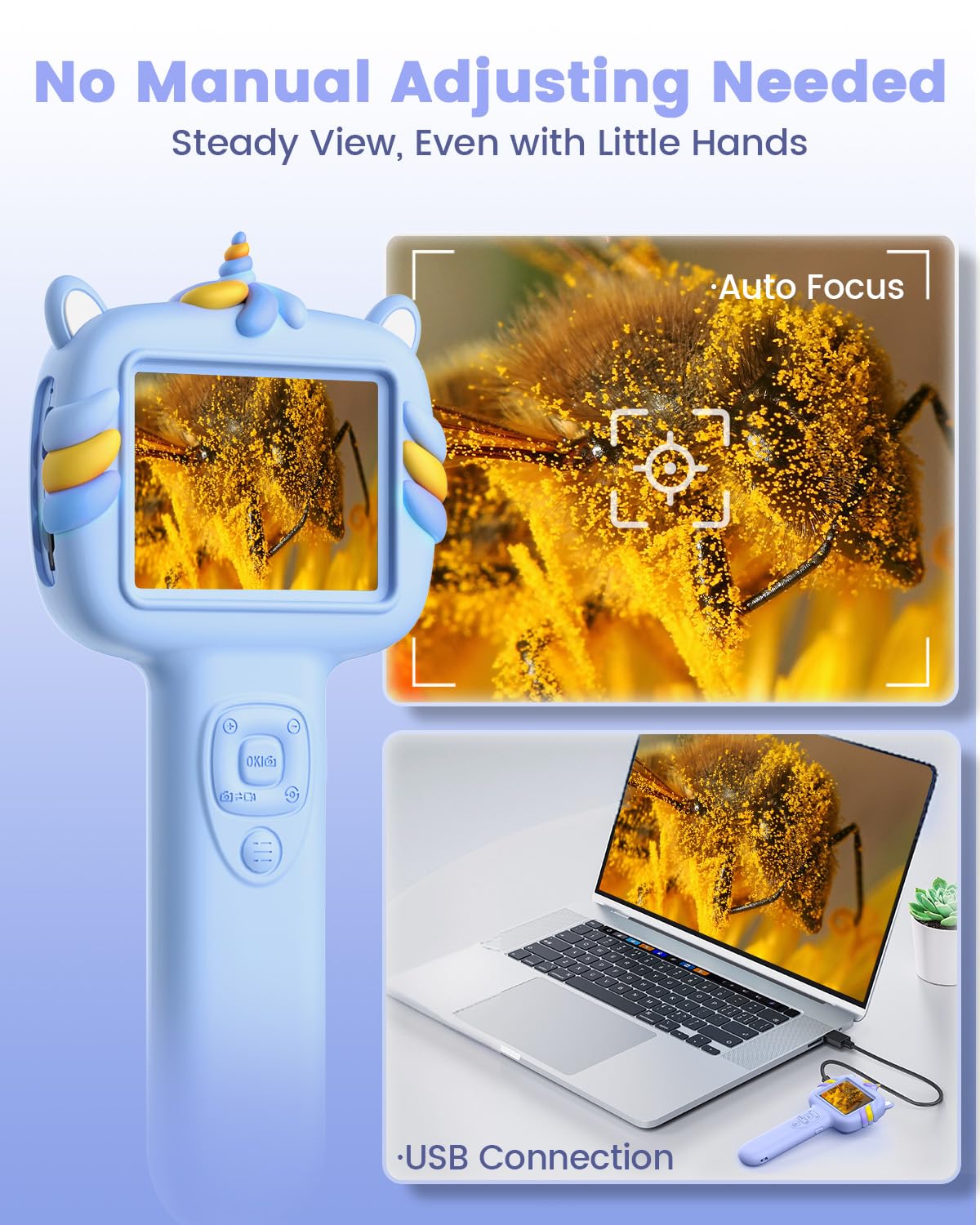 Trigowalt portable microscope with strap for on-the-go learning.