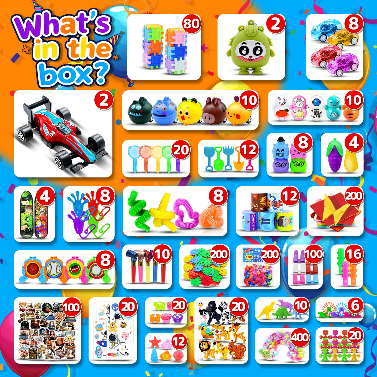 TRIRAXUS treasure chest prize pack with tactile toys for engaging classroom activities.