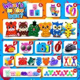 TRIRAXUS bulk fidget toys set in bright colors ideal for birthday gifts and stocking stuffers.
