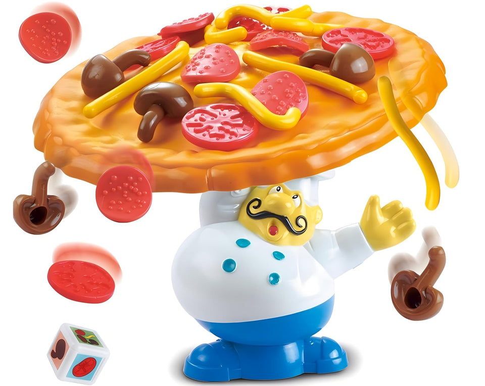 Trisquirrel Topple pizza game board for family fun and tabletop play