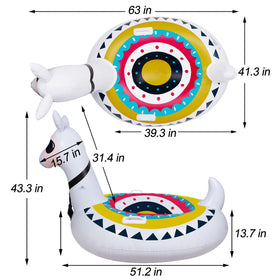 Triumpeek alpaca base circle with Fiesta pattern for festive pool decor