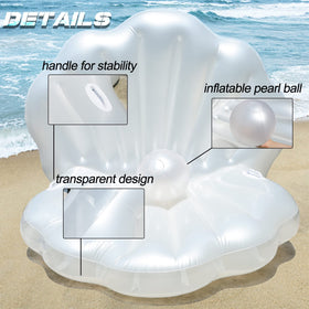 Triumpeek shell float with side handles for easy mounting.