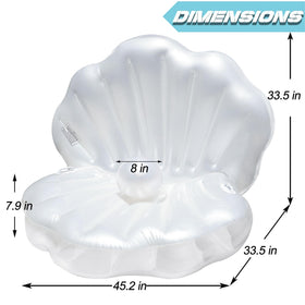 Triumpeek seashell float pearl ball 8-inch for playful pool games.
