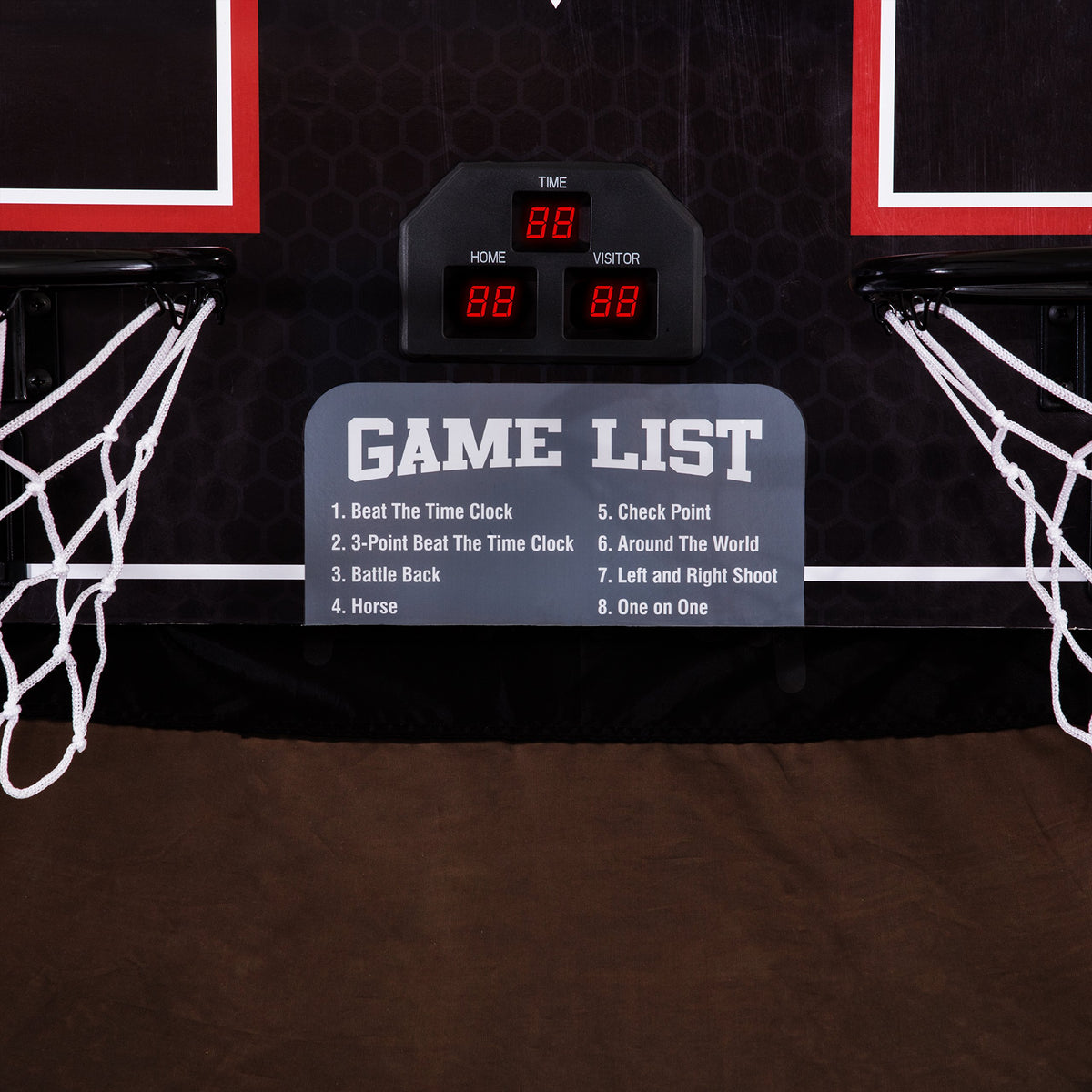 Triumph PlayMaker dual rims with levers record baskets during fast-paced matches.