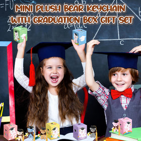 Open gift box with plush bear ready for party favors