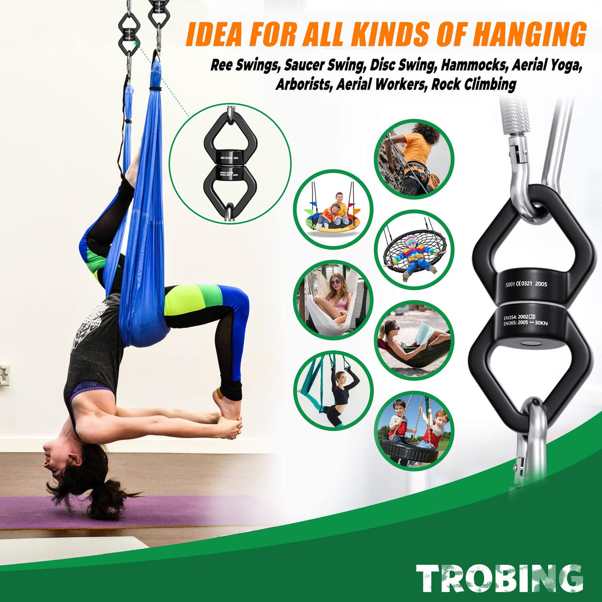 Trobing aerial yoga rigging with silks and hammocks safely