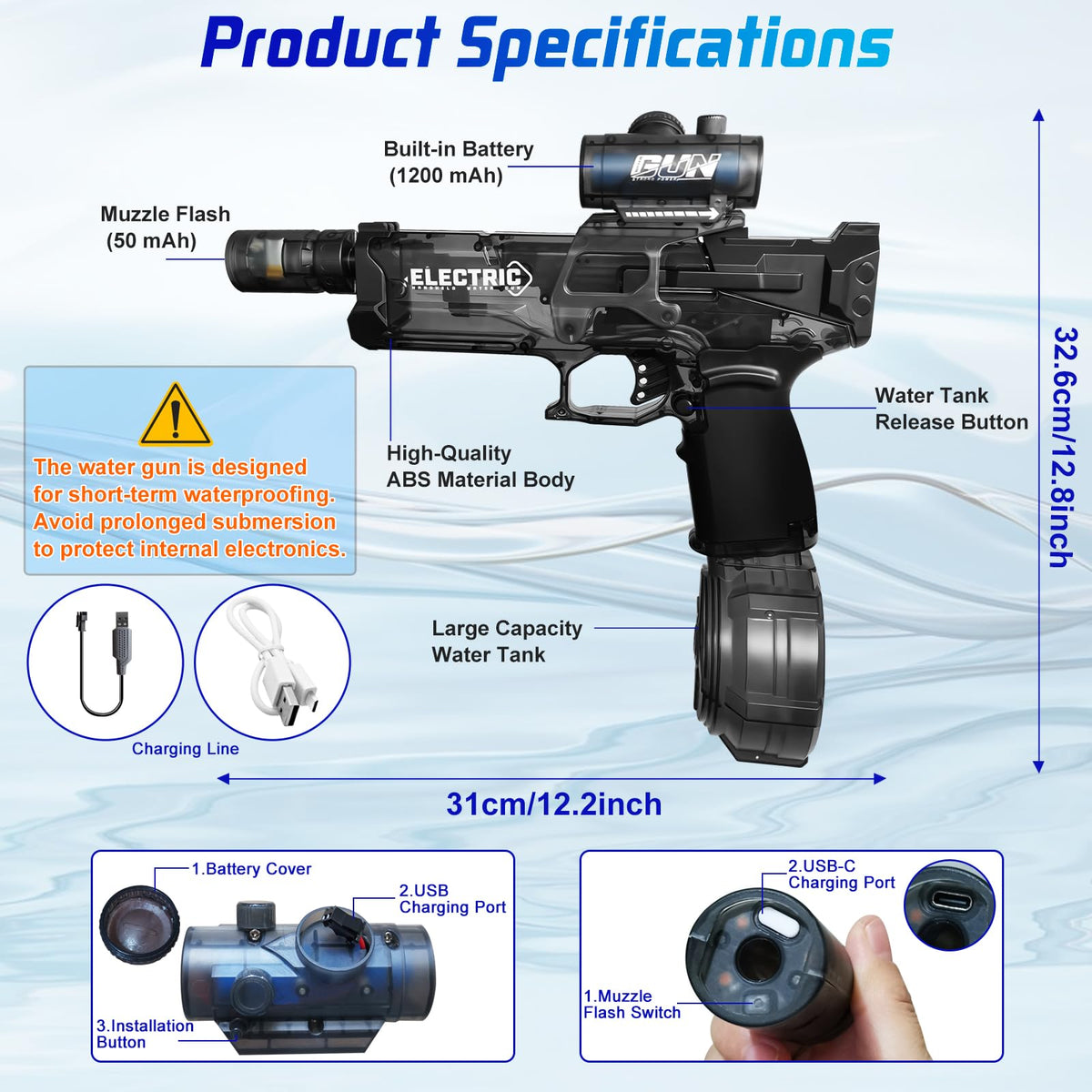 Trokiomi 480cc detachable tank reduces refills during play