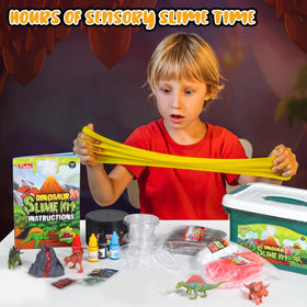 Trubic Dinosaur Slime Kit dino figurines inspire imaginative prehistoric adventures with slime.