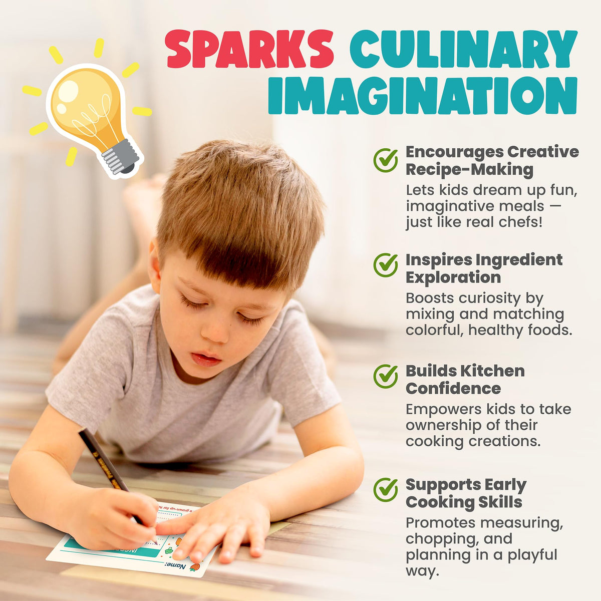 TruChef recipe cards to spark creativity during family cooking.