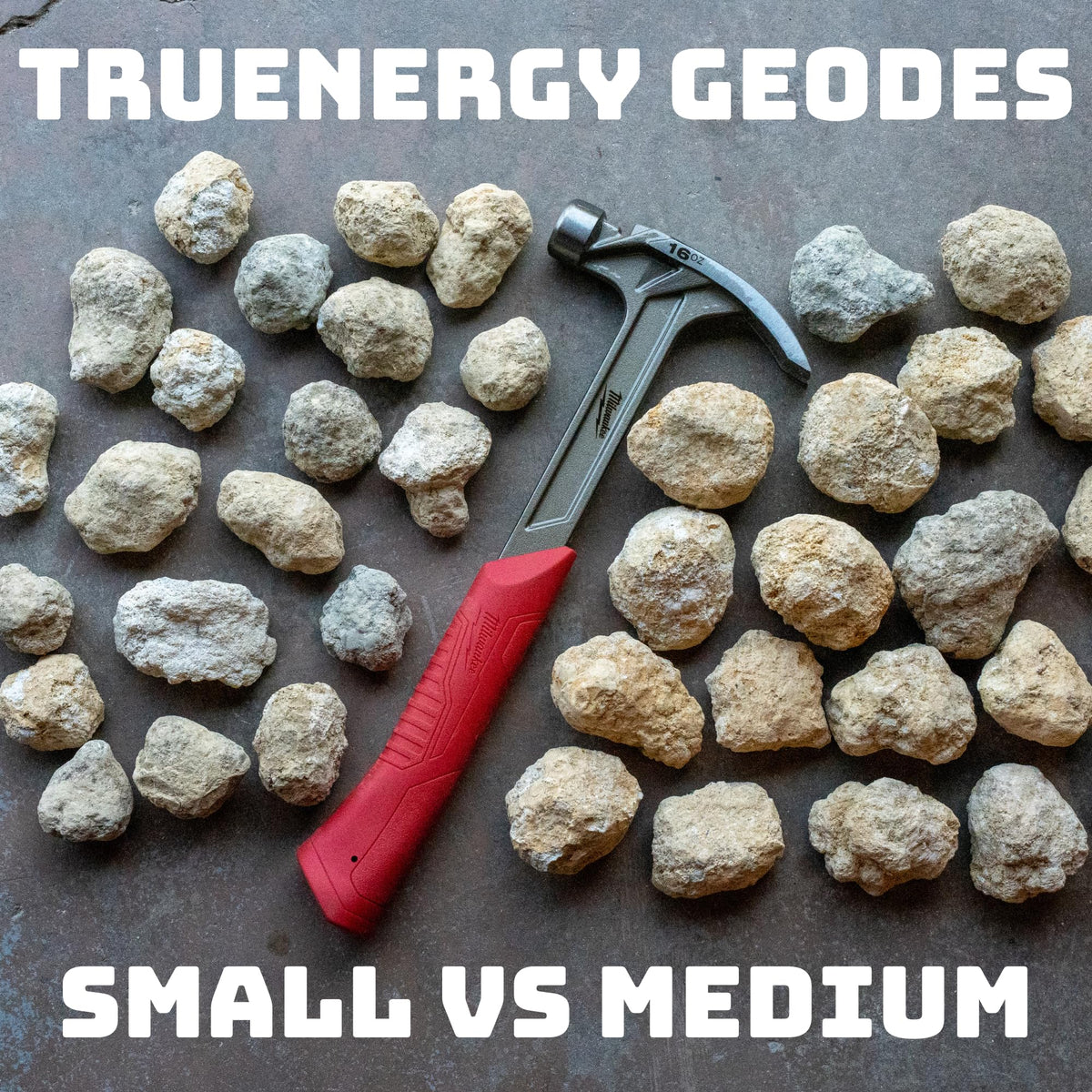 TruEnergy Mini Geodes magnifying glass used for detailed crystal examination.