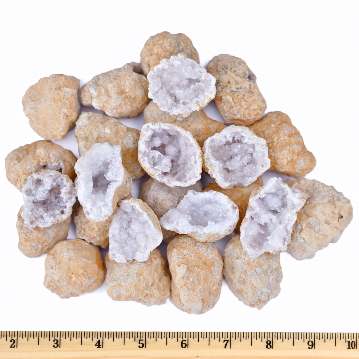 TruEnergy Mini Geodes: Moroccan crystal interiors reveal sparkling crystals.