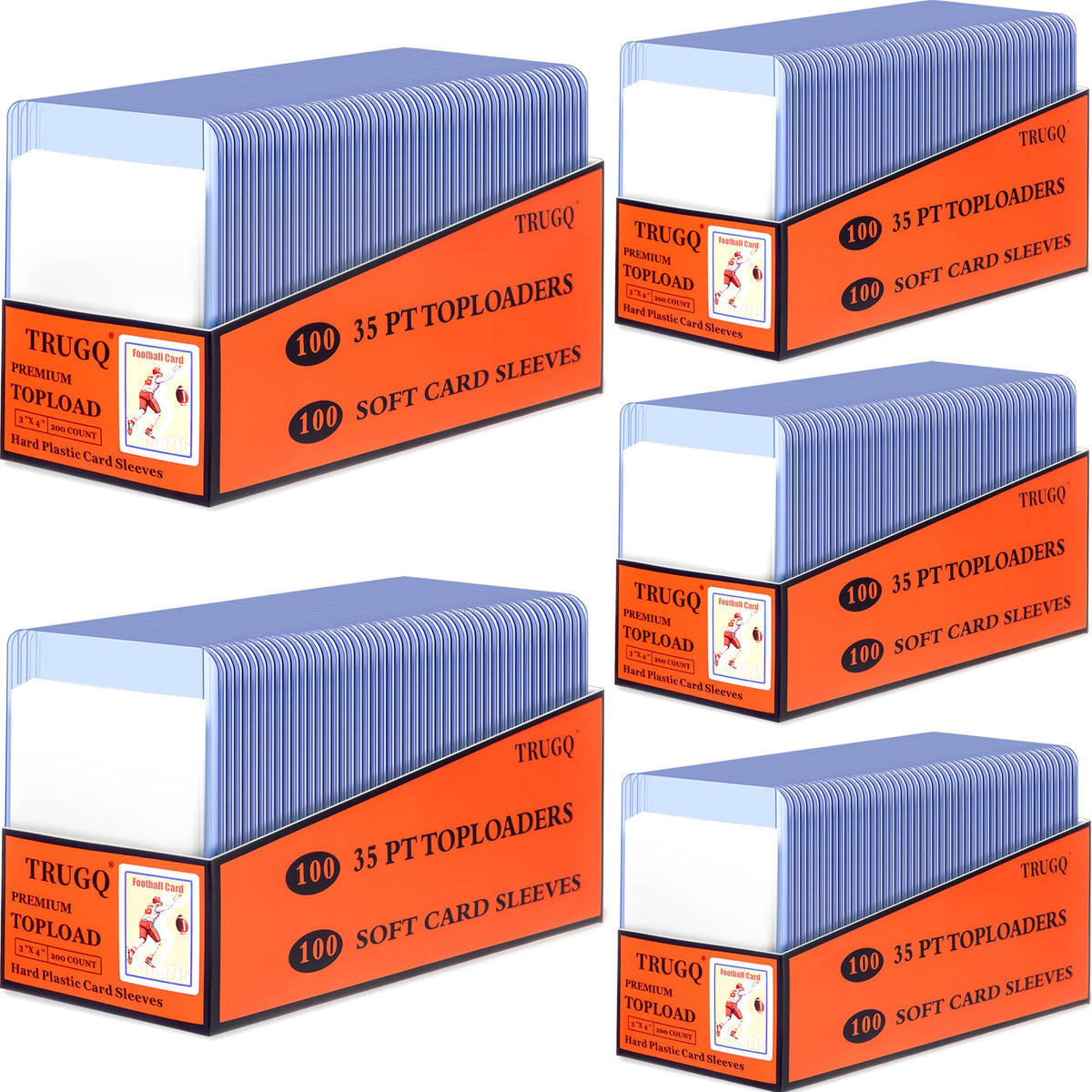 TRUGQ 1000 card sleeves and top loaders package protects collectors during transport