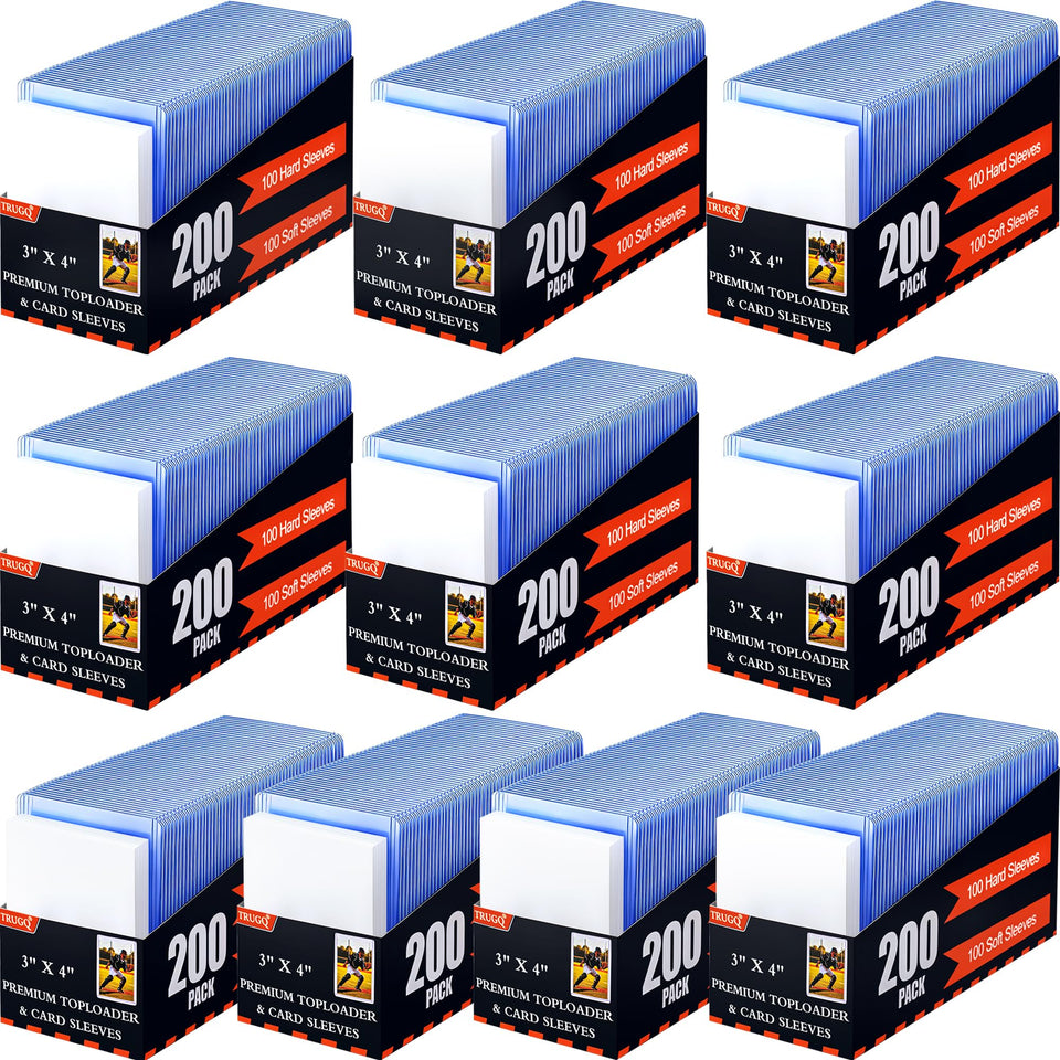 TRUGQ 2000 hard top loaders protecting standard cards during storage