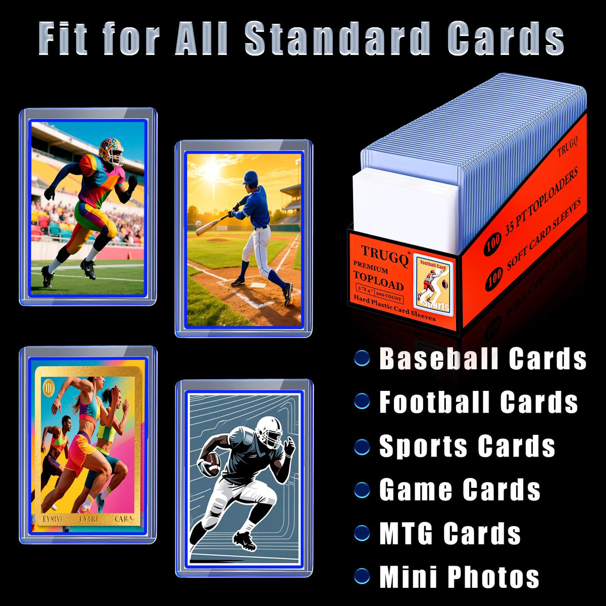 TRUGQ baseball cards protection minimizes bending and wear during storage