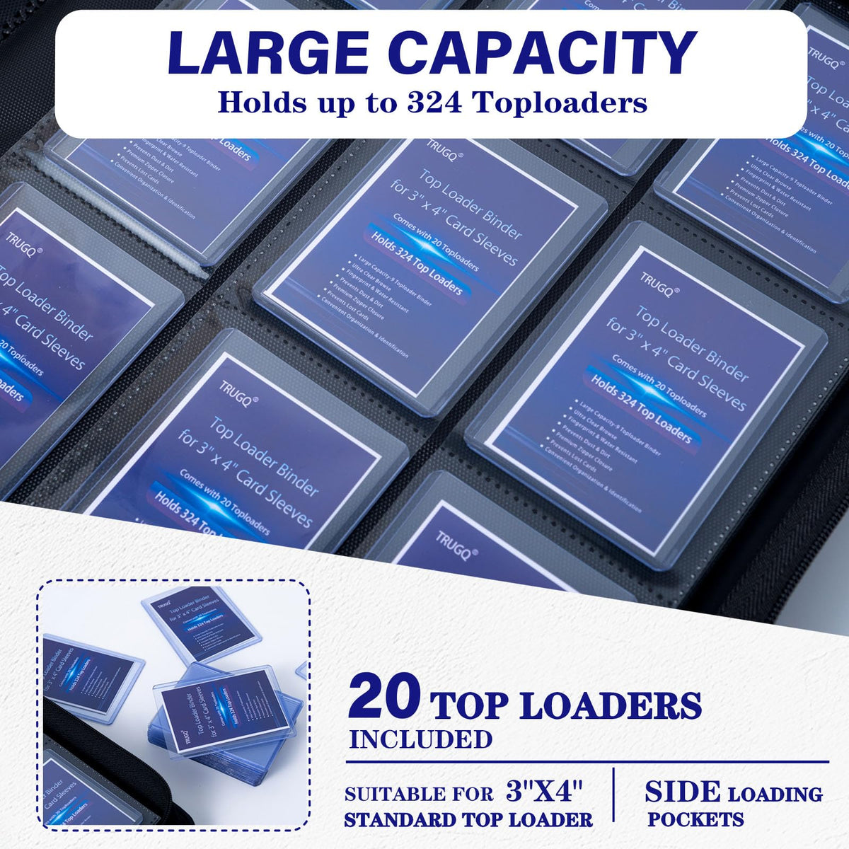 Open view highlights 20 extra card holders for expansion