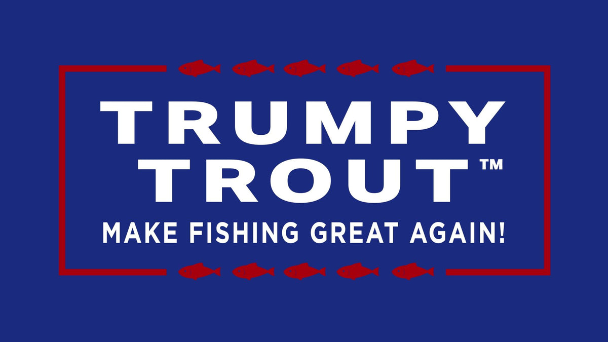 TRUMPY TROUT desk display setup for tabletop fun and conversation starters