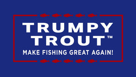 TRUMPY TROUT desk display setup for tabletop fun and conversation starters