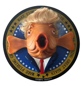 TRUMPY TROUT wall mount display with animated speech and big personality
