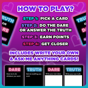 Truth Or Dare Date Night: cards spread on table encourage spontaneous chats.