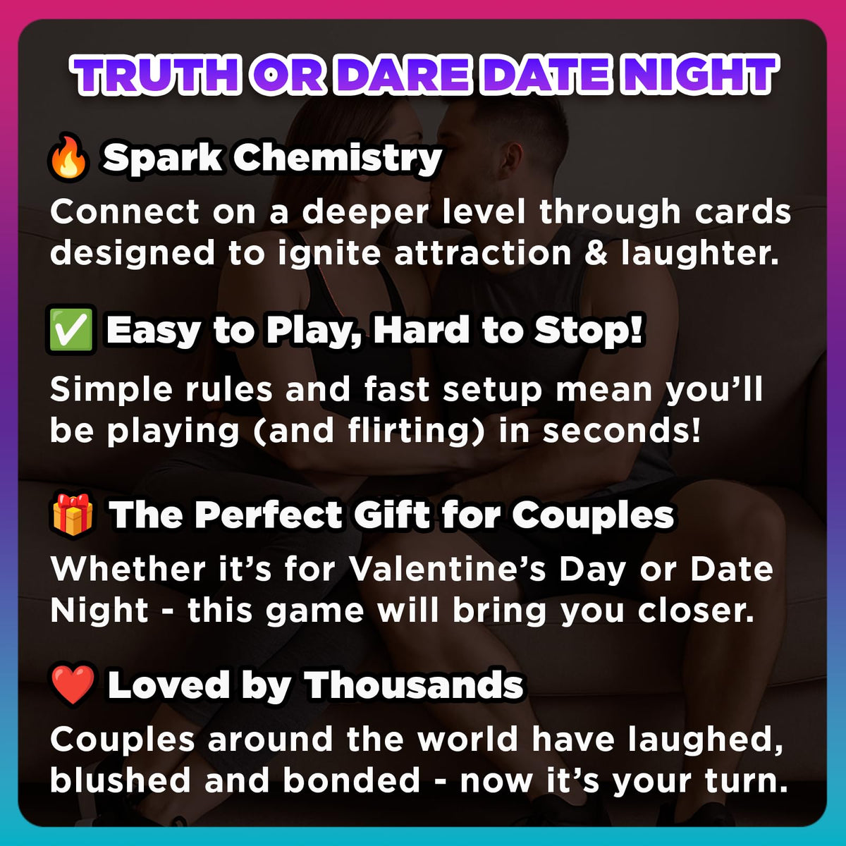 Truth Or Dare Date Night: cozy vibes encourage relaxed connection and conversation.